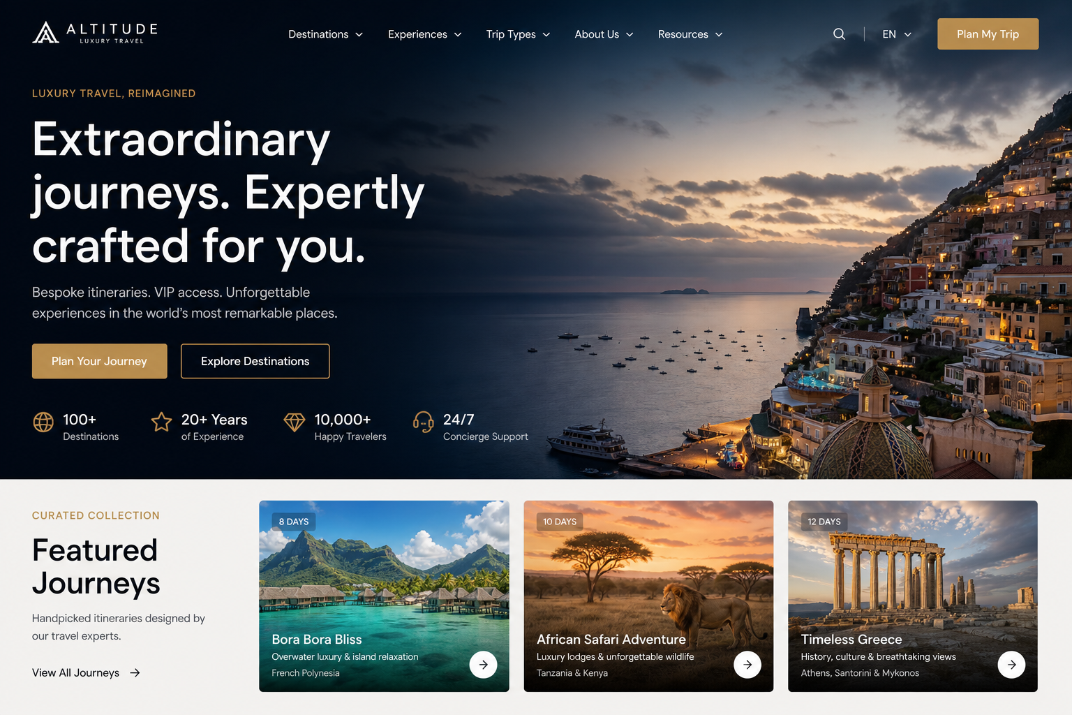 Lantern Travel Agency — Travel Agency website template