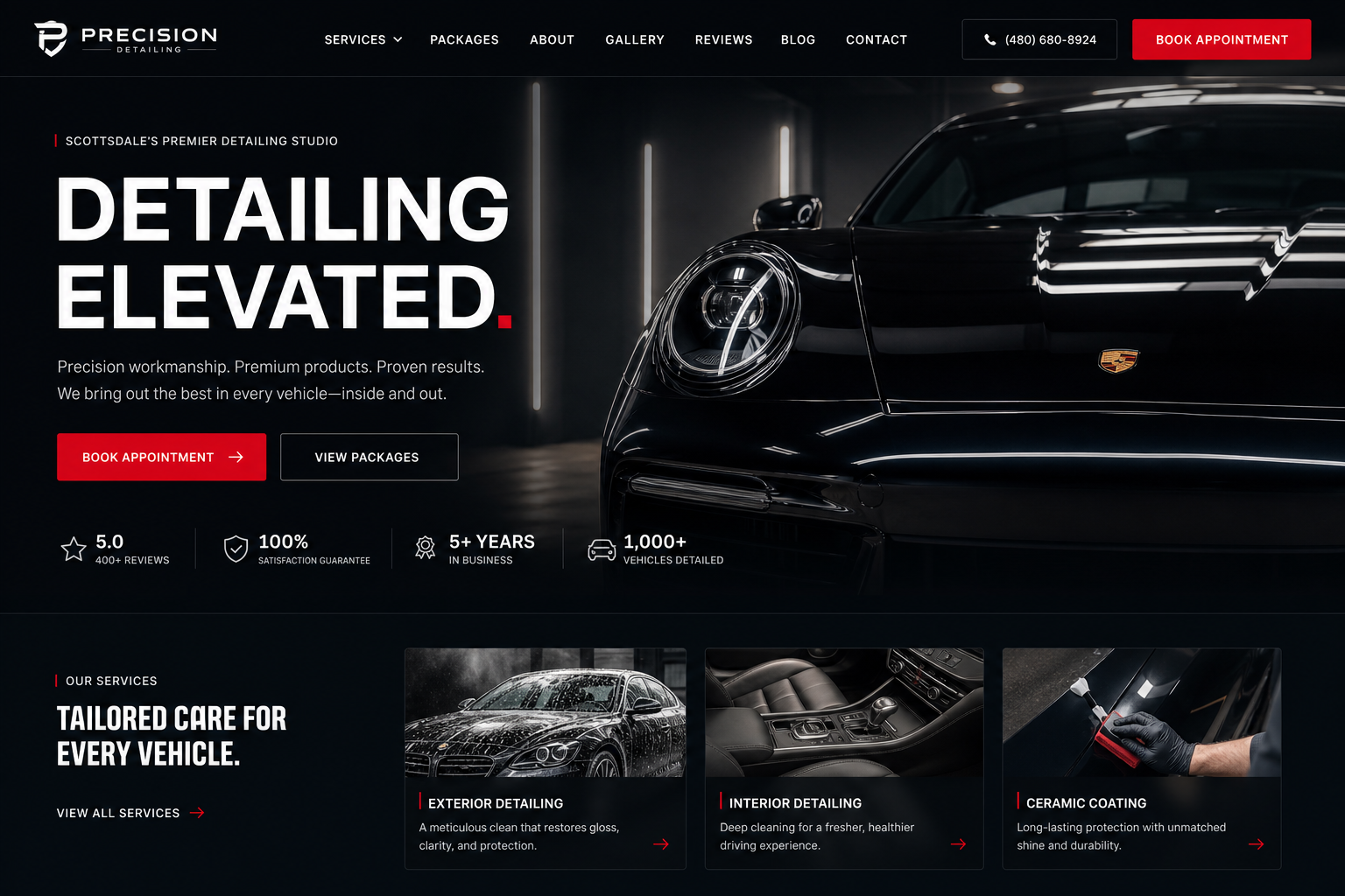Bravo Detailing — Detailing website template