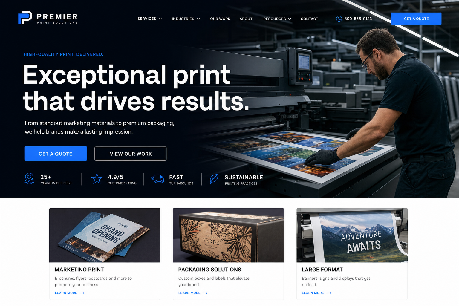 Mercer Print Shop — Print Shop website template