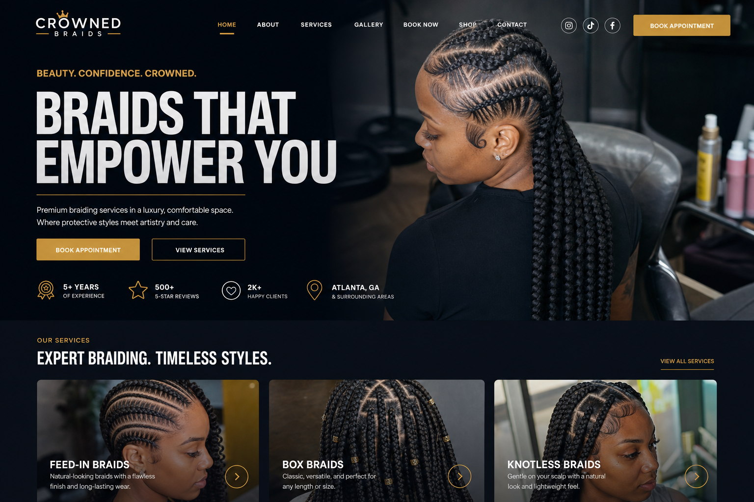 Ridge Hair Braiding — Hair Braiding website template