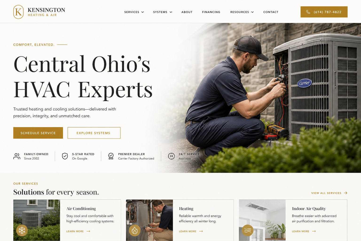 Lumen HVAC — HVAC website template