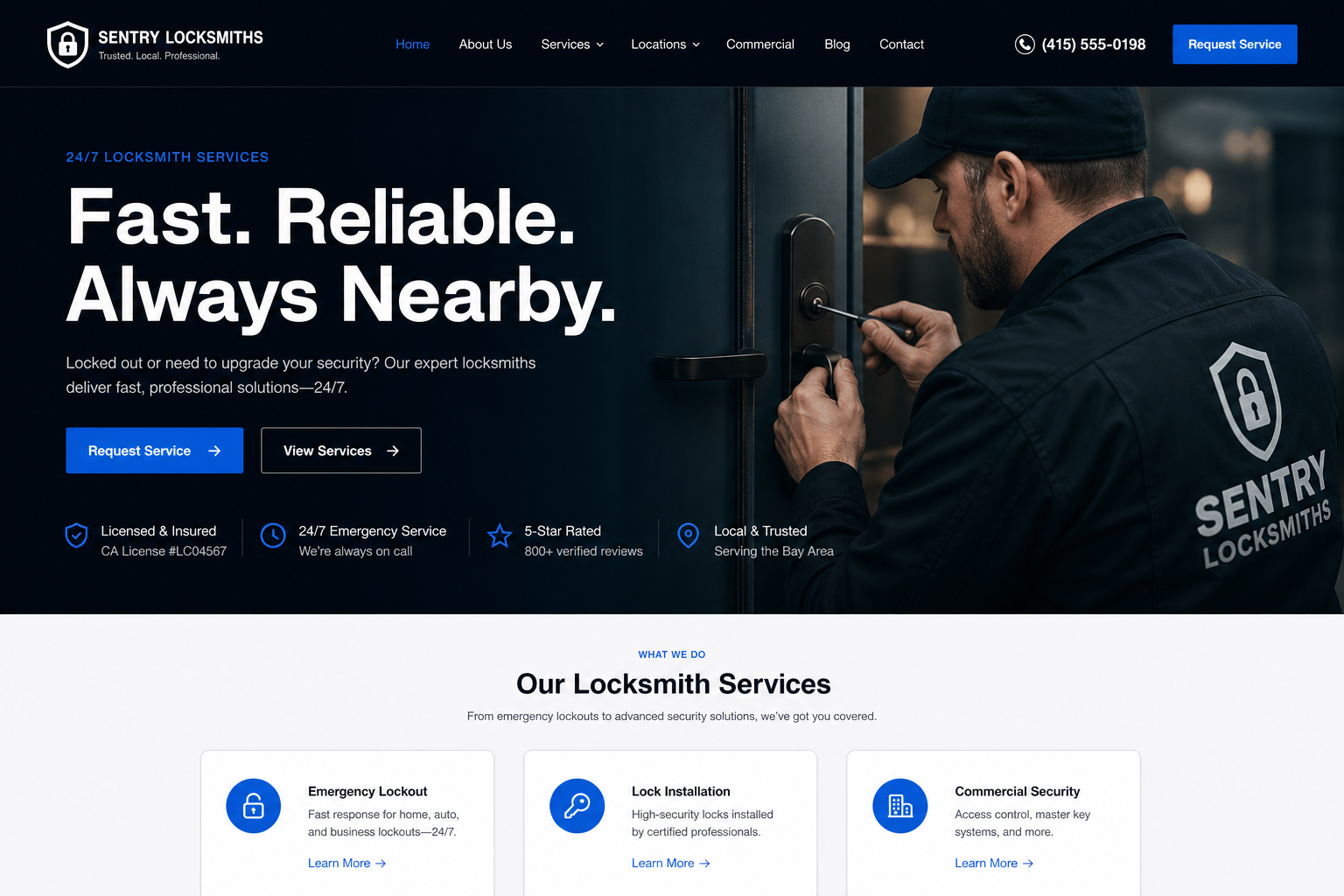 Meadow Locksmith — Locksmith website template