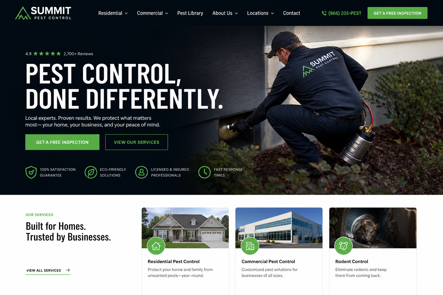 Topaz Pest Control — Pest Control website template