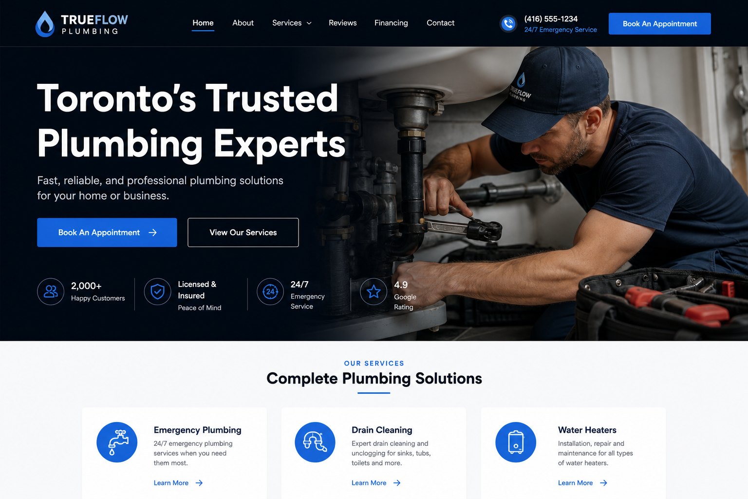 Cedar Plumber — Plumber website template