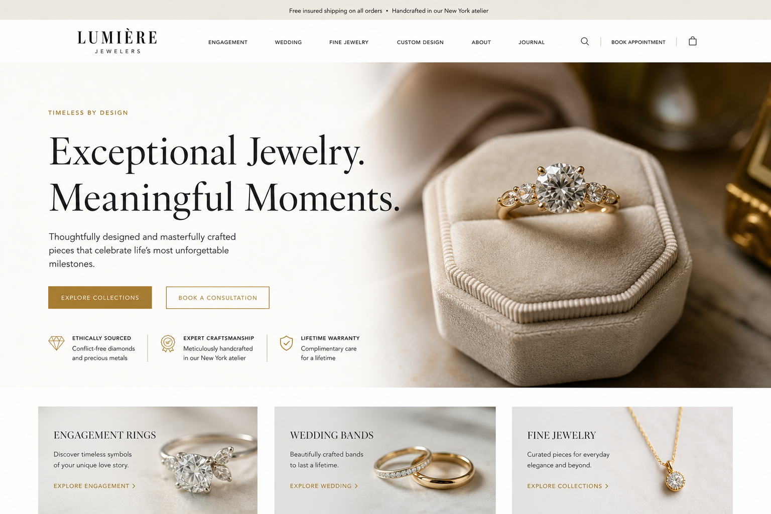 Linear Jewelry — Jewelry website template