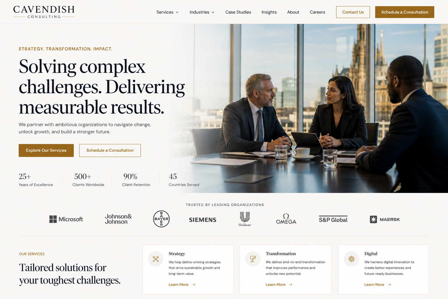 Sable Consulting — Consulting website template