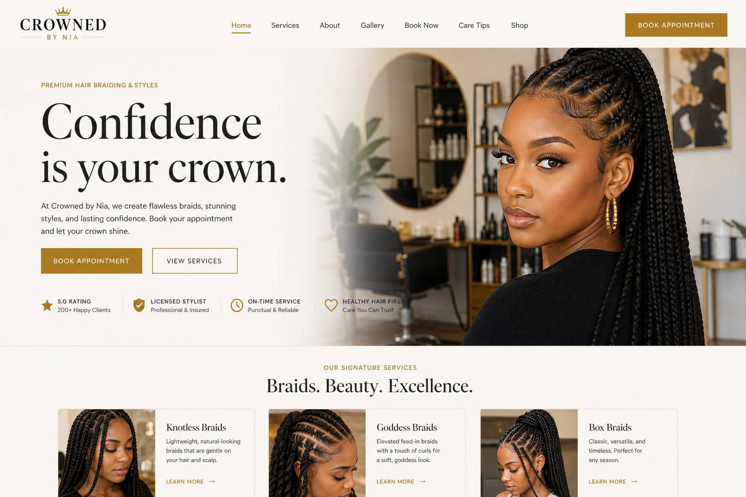 Coast Hair Braiding — Hair Braiding website template