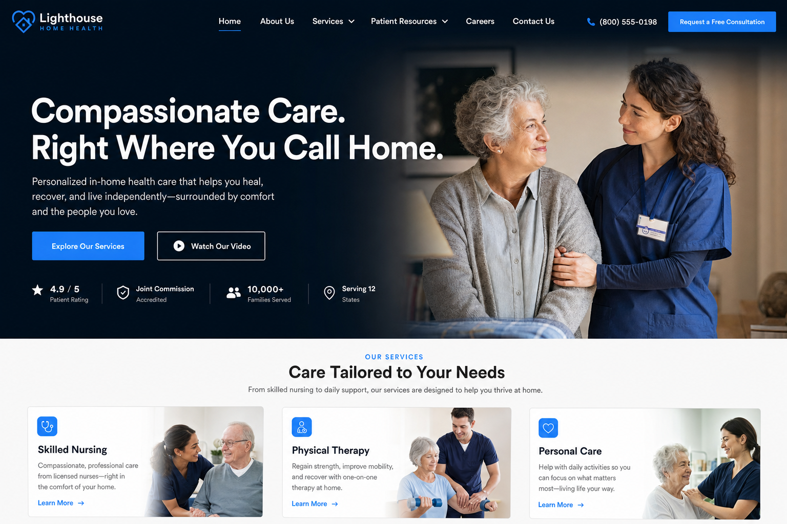 Halcyon Home Health — Home Health website template