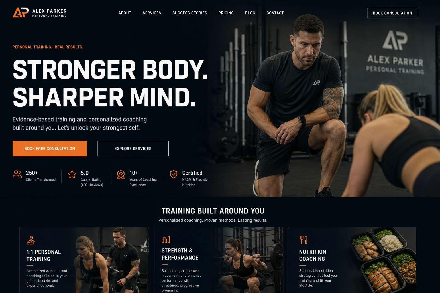 Quarter Personal Trainer — Personal Trainer website template