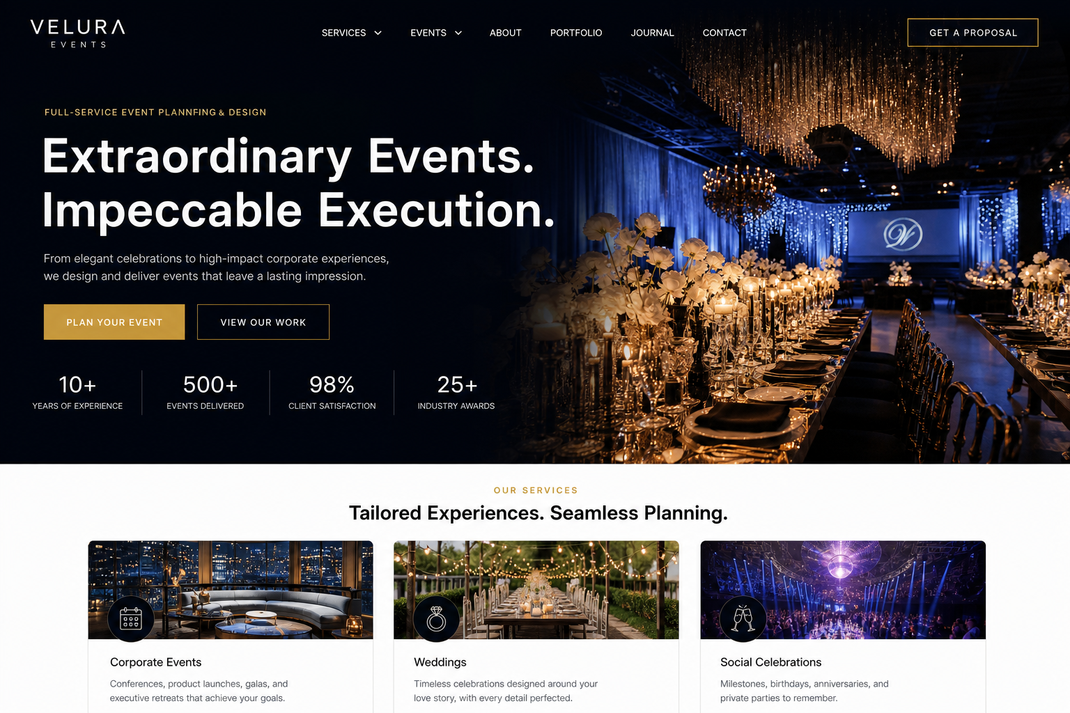 Hustle Event Planner — Event Planner website template
