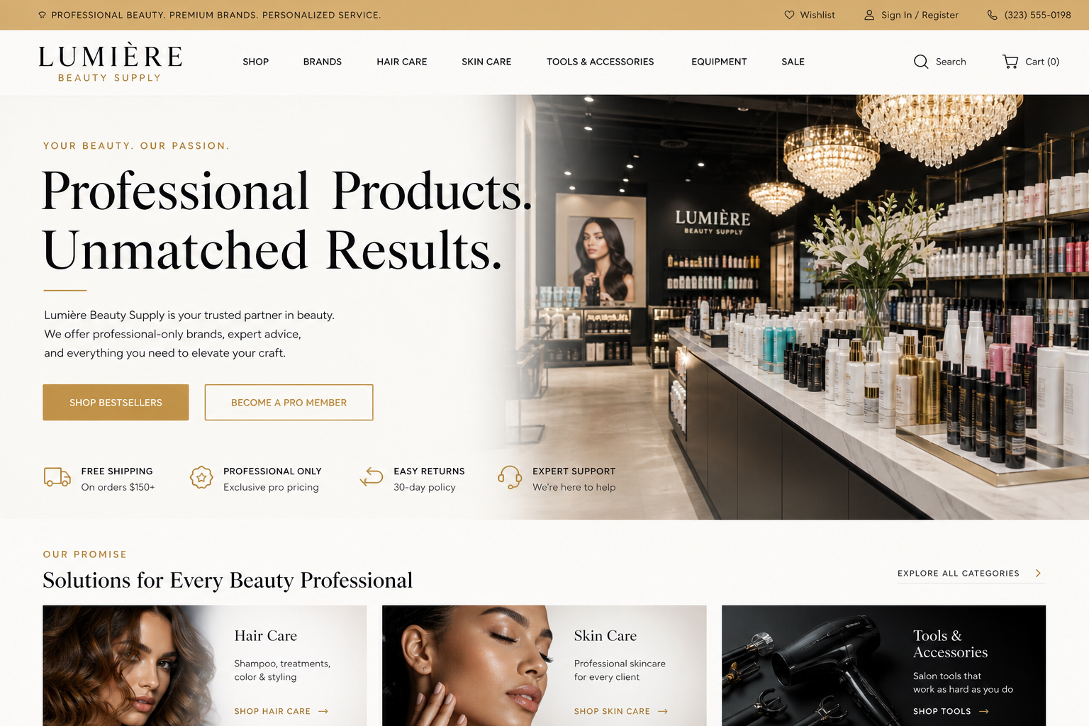 Beacon Beauty Supply — Beauty Supply website template