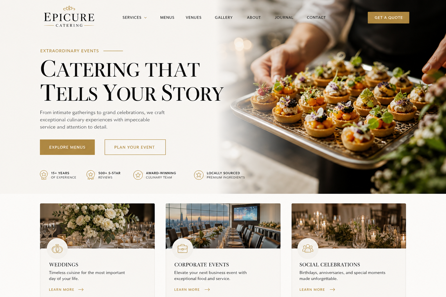 Brew Catering — Catering website template