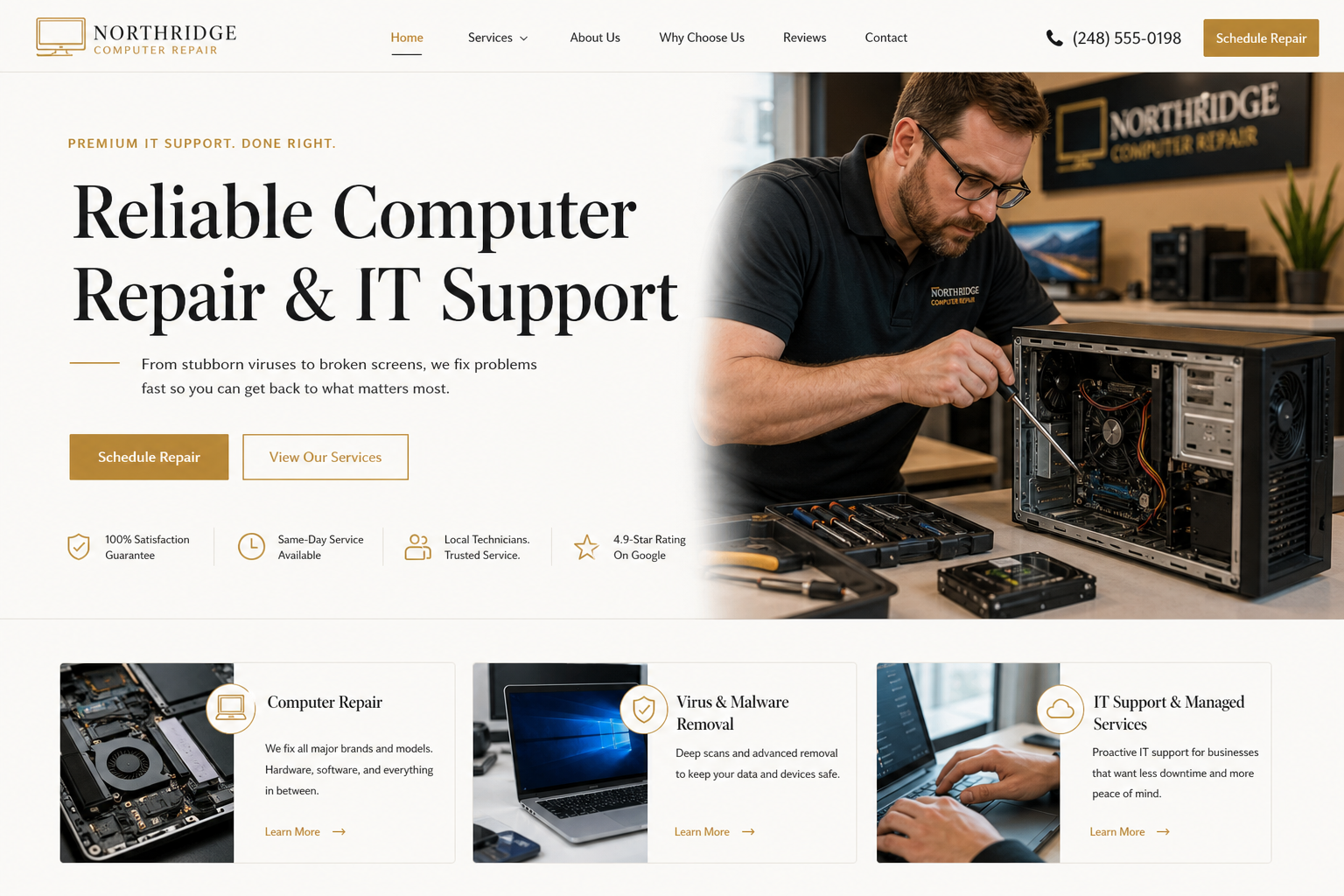 Heirloom Computer Repair — Computer Repair website template
