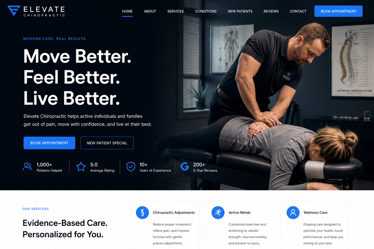 Tessera Chiropractor — Chiropractor website template