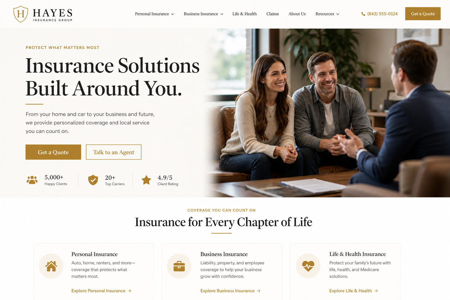 Glen Insurance Agent — Insurance Agent website template