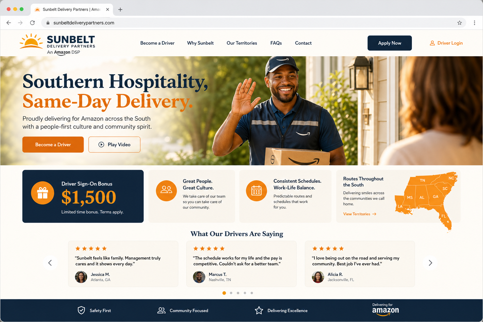 Sunbelt Delivery Partners website template