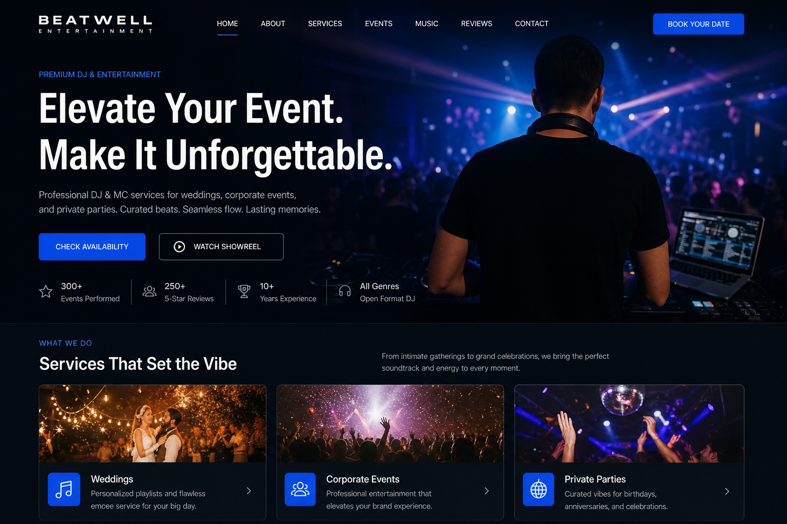 Atelier DJ / Musician — DJ / Musician website template