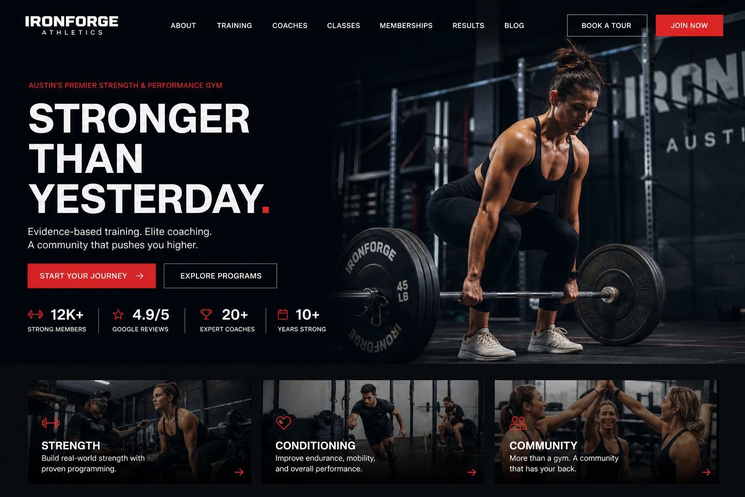 Parcel Fitness Gym — Fitness Gym website template