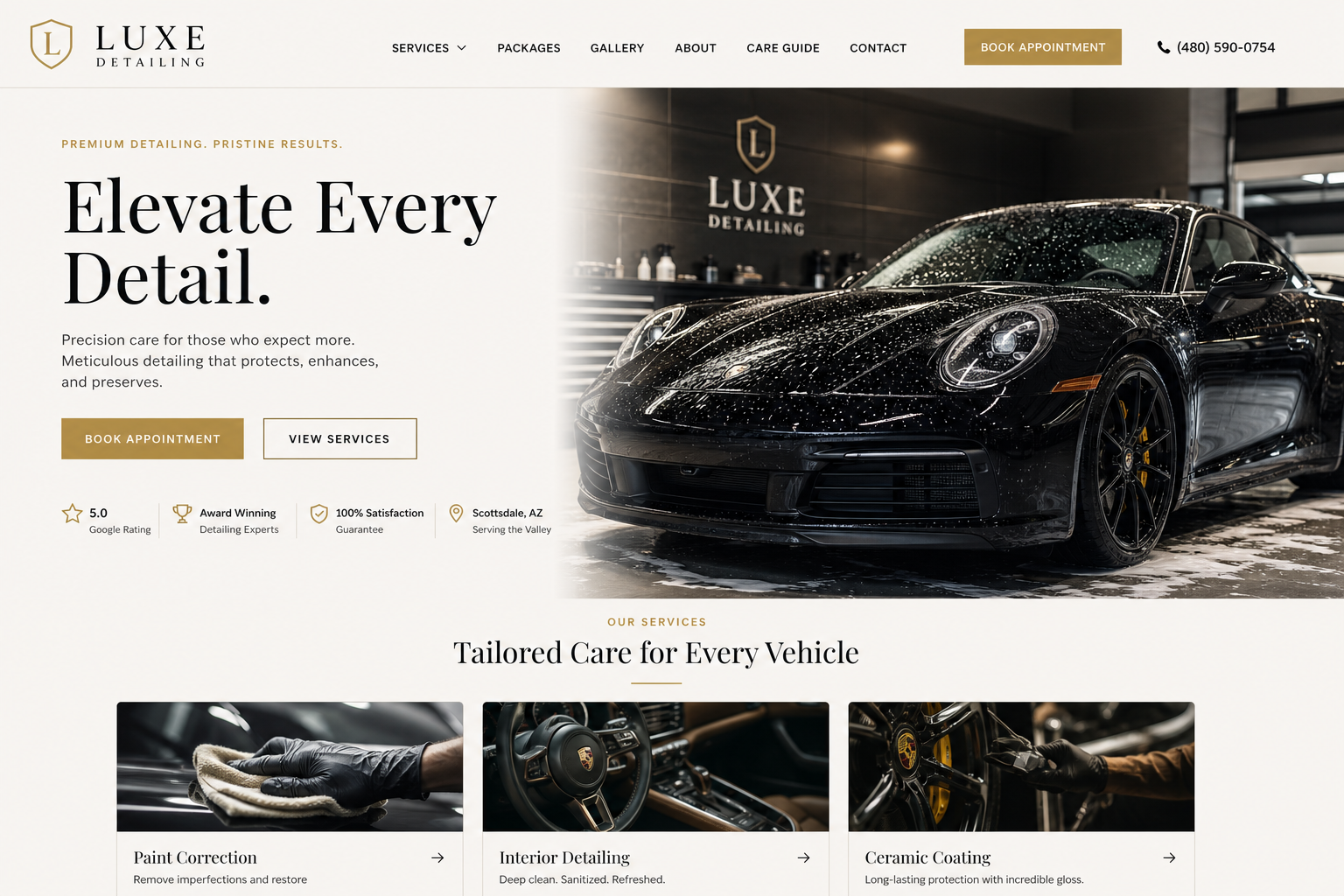 Anthem Detailing — Detailing website template