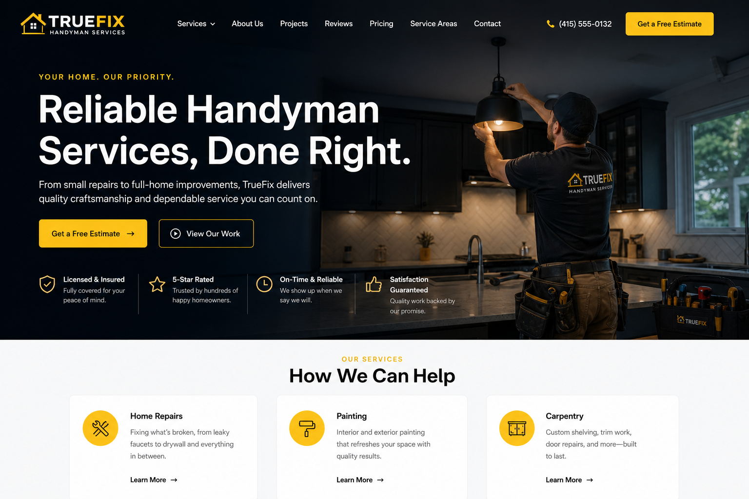 Avenue Handyman — Handyman website template