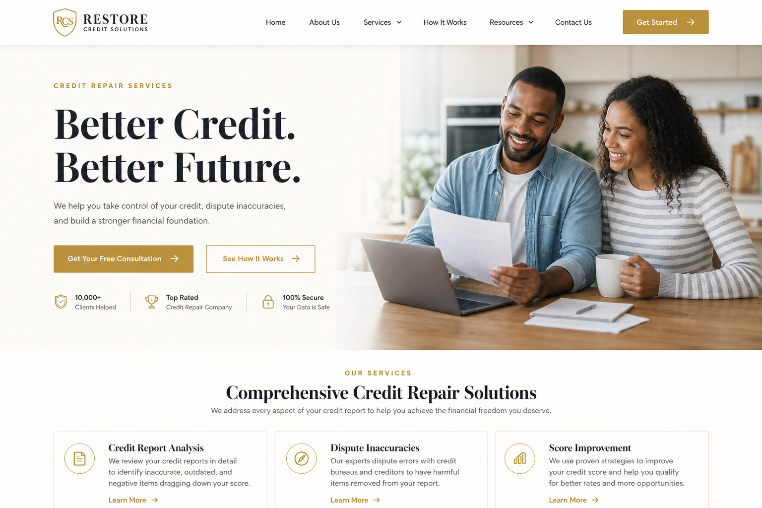 Market Credit Repair — Credit Repair website template