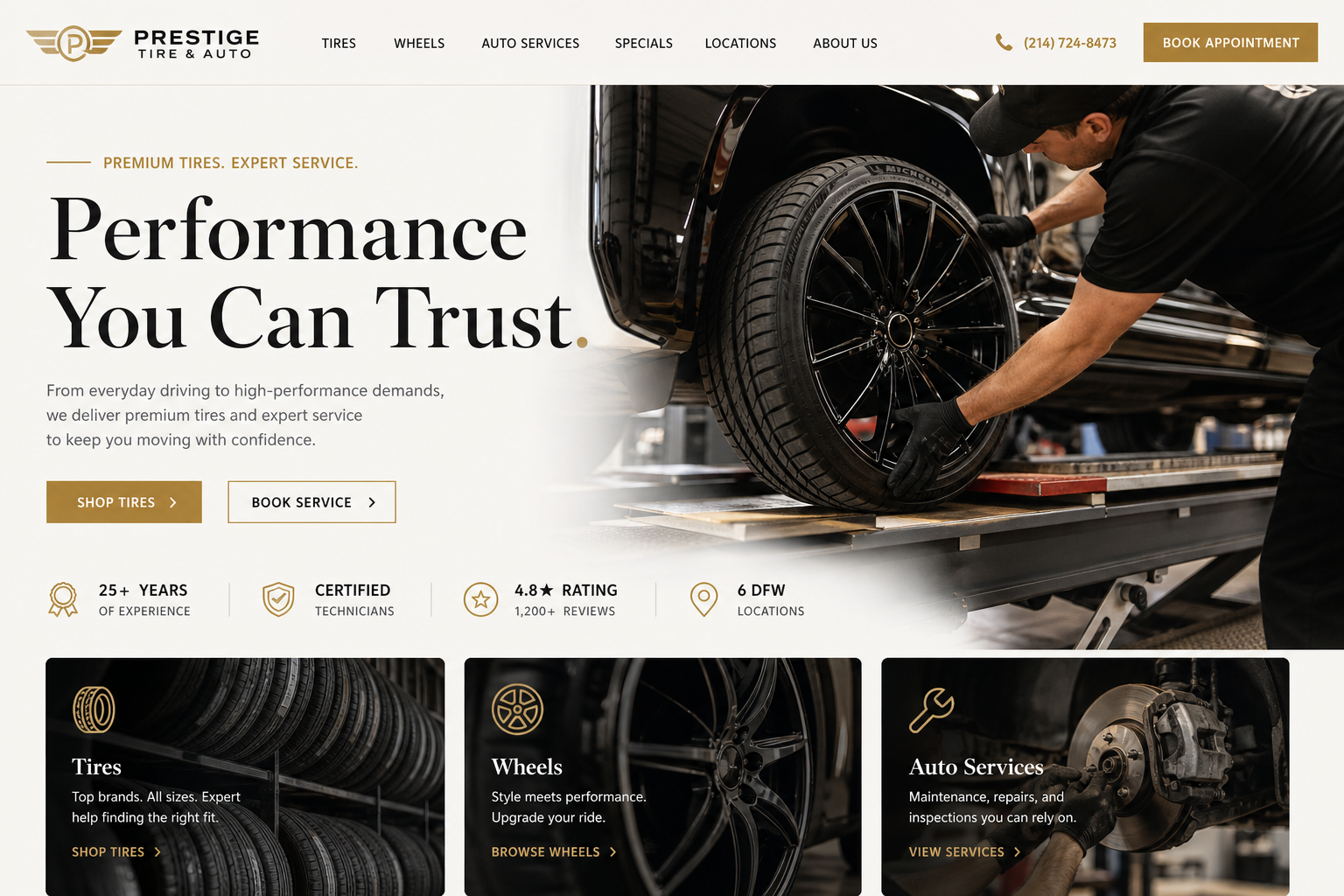Studio Tire Shop — Tire Shop website template