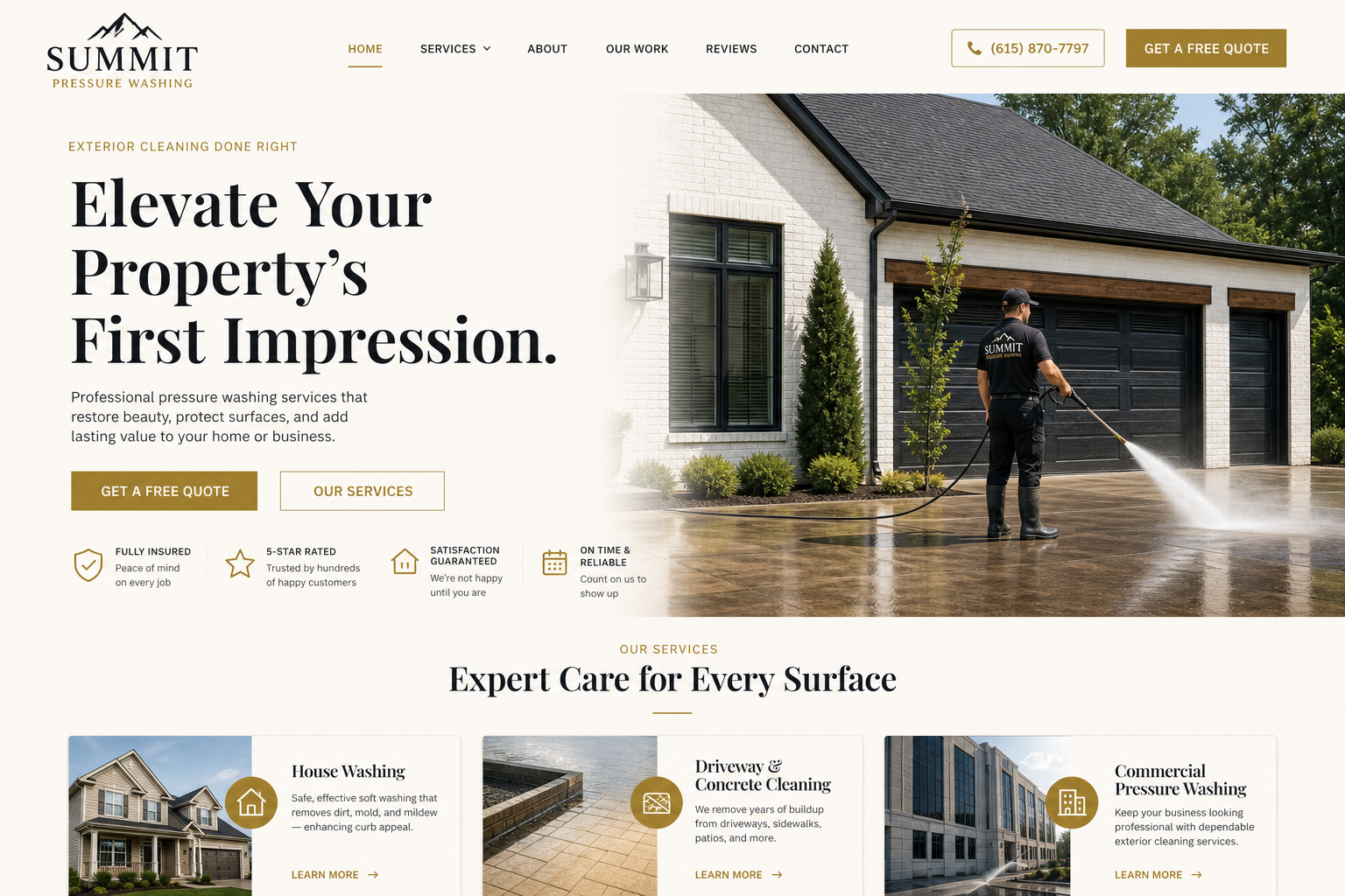 Mosaic Pressure Washing — Pressure Washing website template