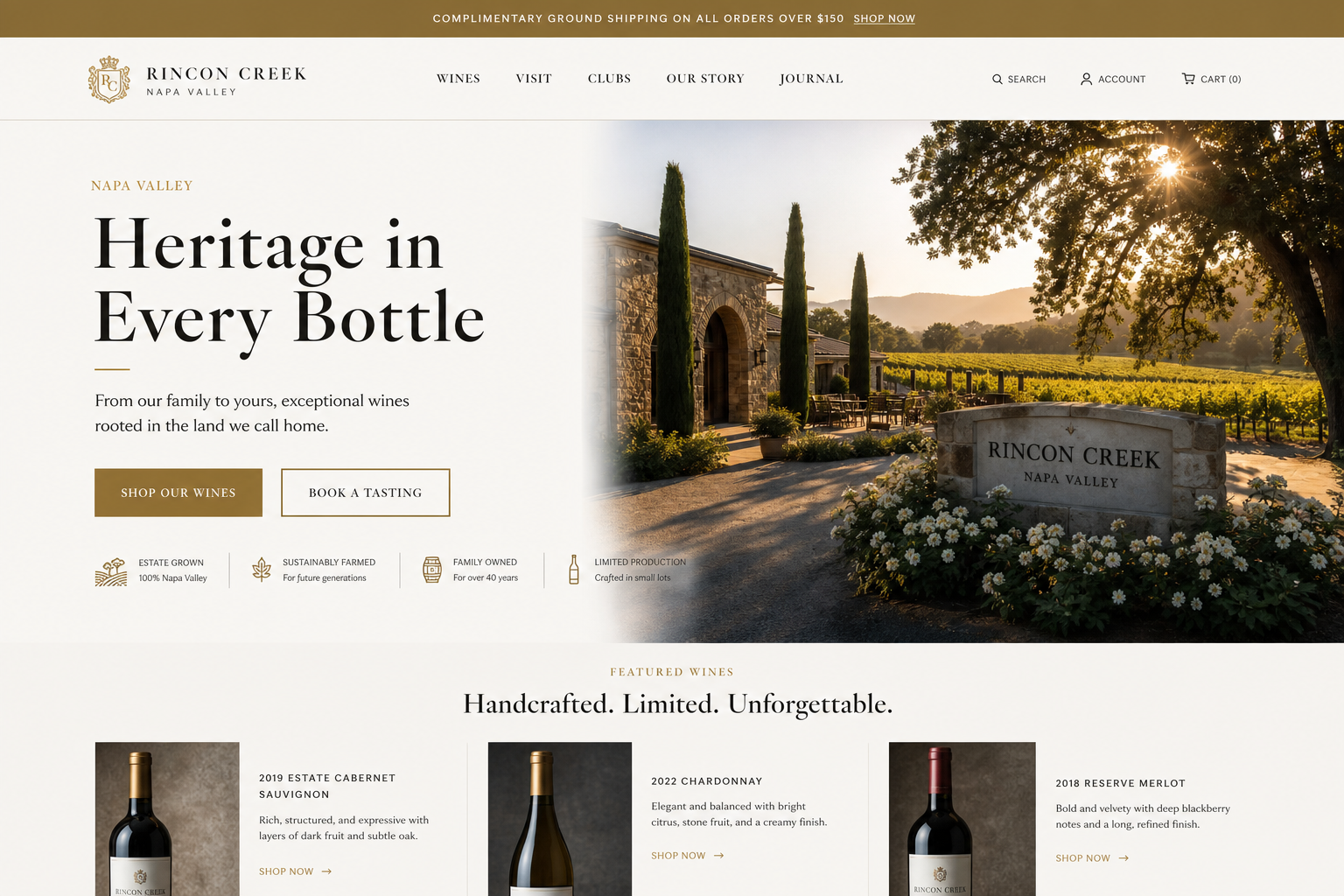 Linen Winery — Winery website template