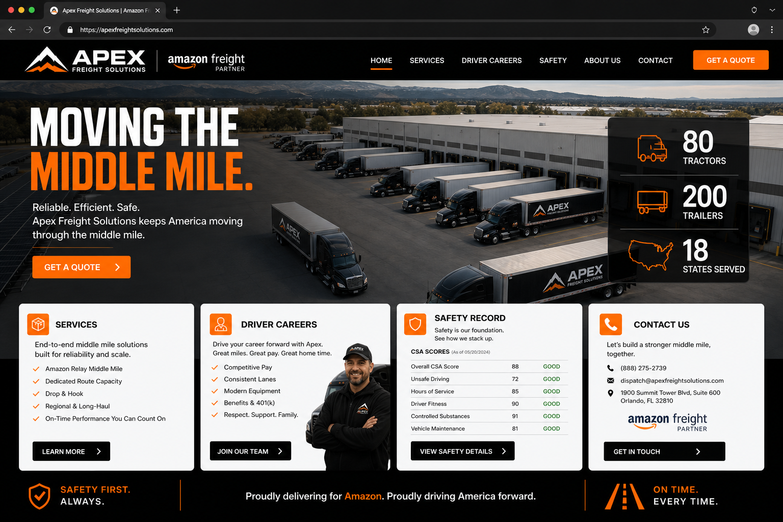 Apex Freight Solutions website template