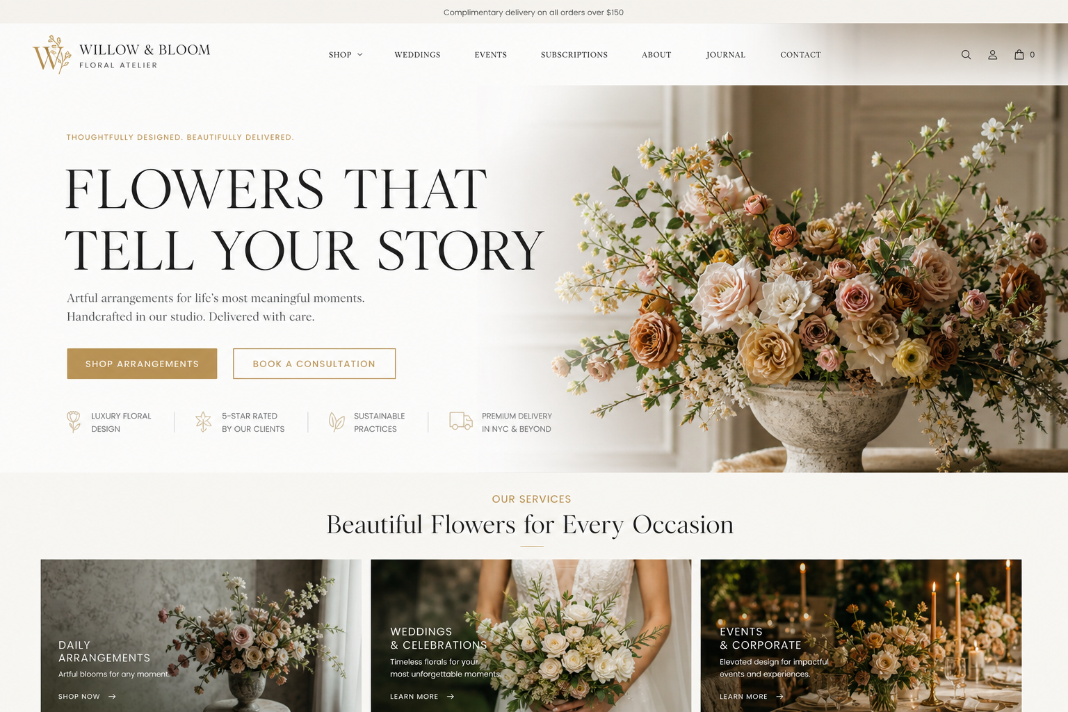 Heirloom Florist — Florist website template