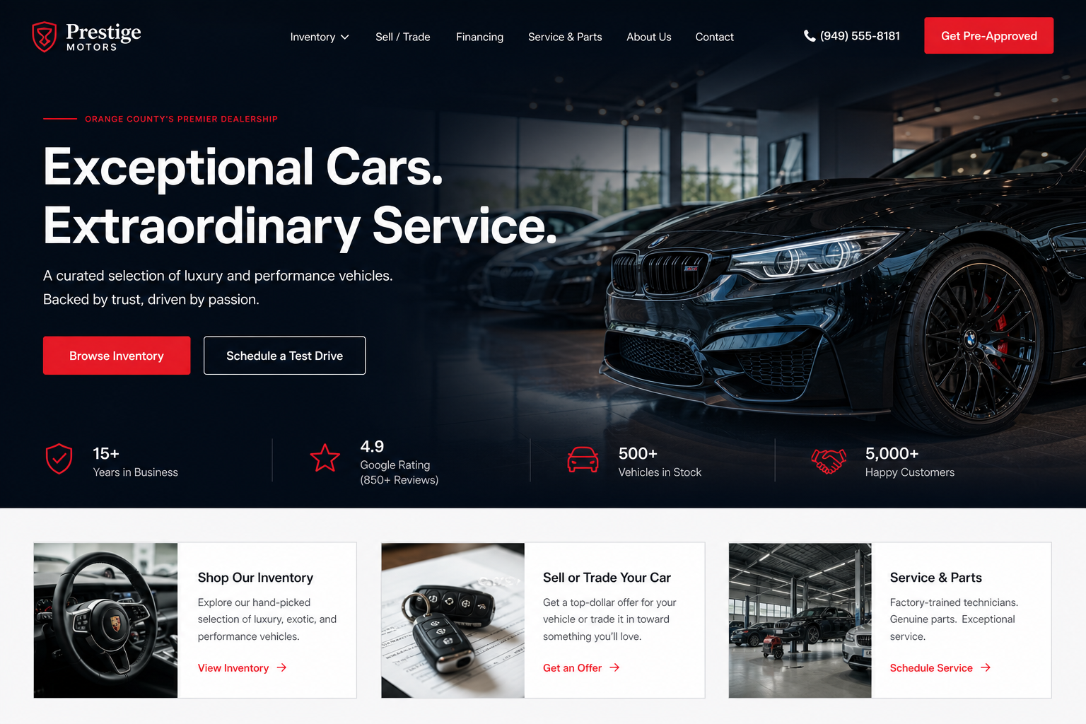 Foundry Car Dealership — Car Dealership website template
