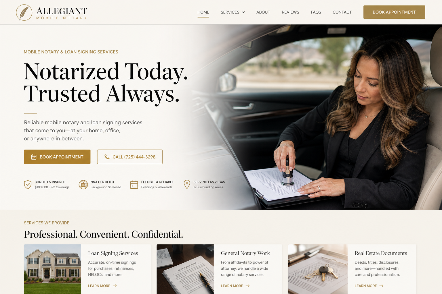 Acre Mobile Notary — Mobile Notary website template