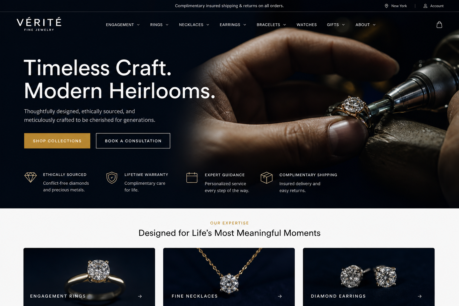 Modern Jewelry — Jewelry website template