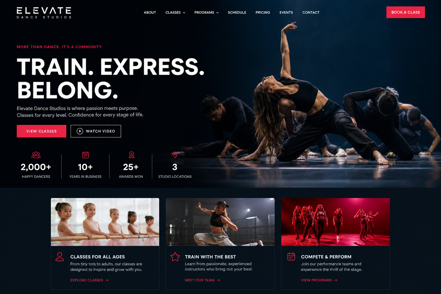 Ivory Dance Studio — Dance Studio website template