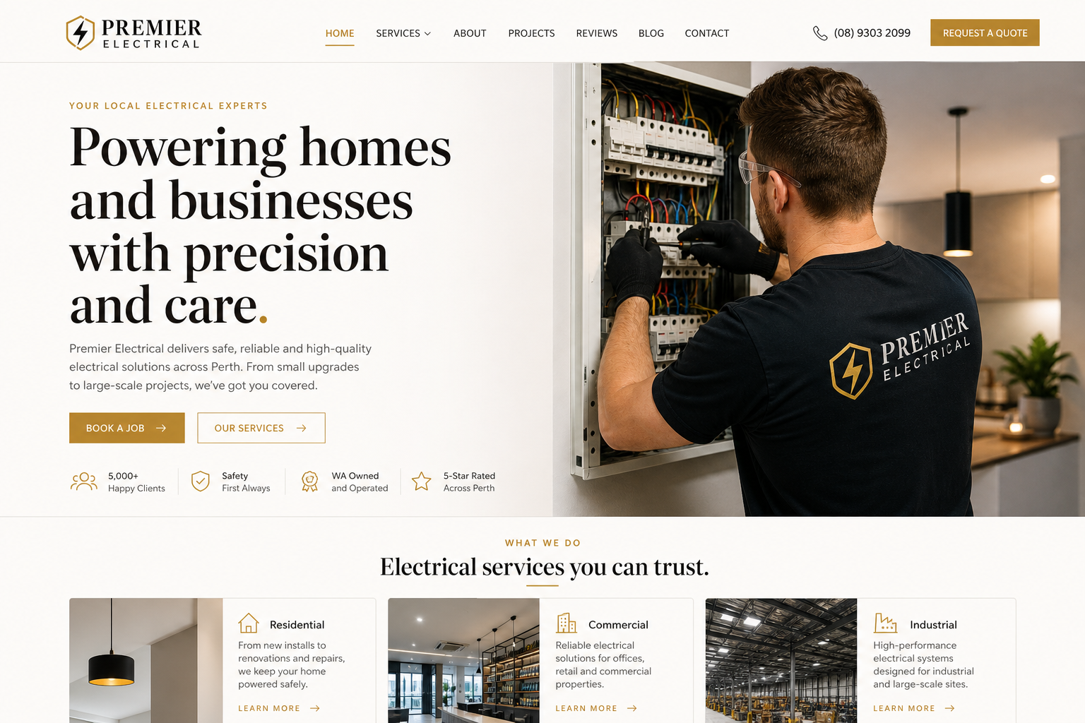 Marble Electrician — Electrician website template