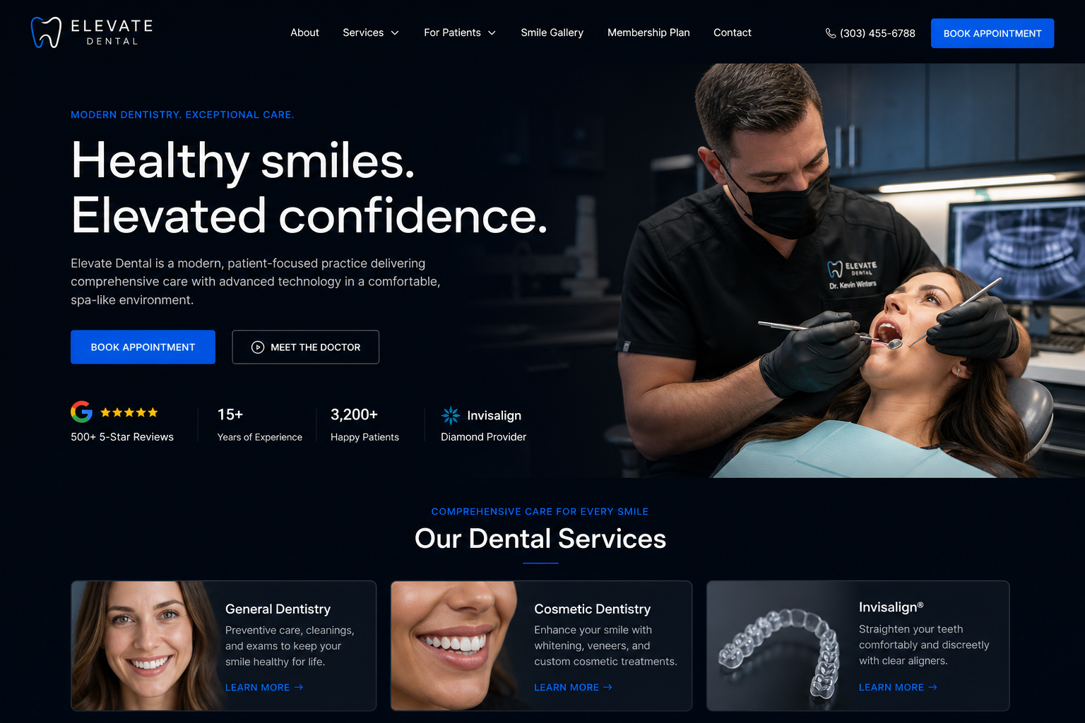 Halcyon Dentist — Dentist website template