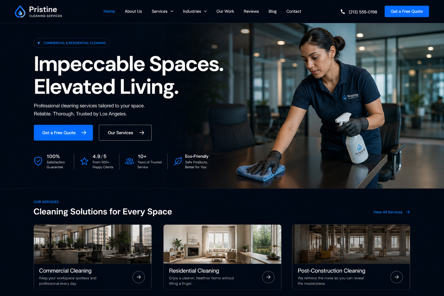 Avenue Cleaning Service — Cleaning Service website template