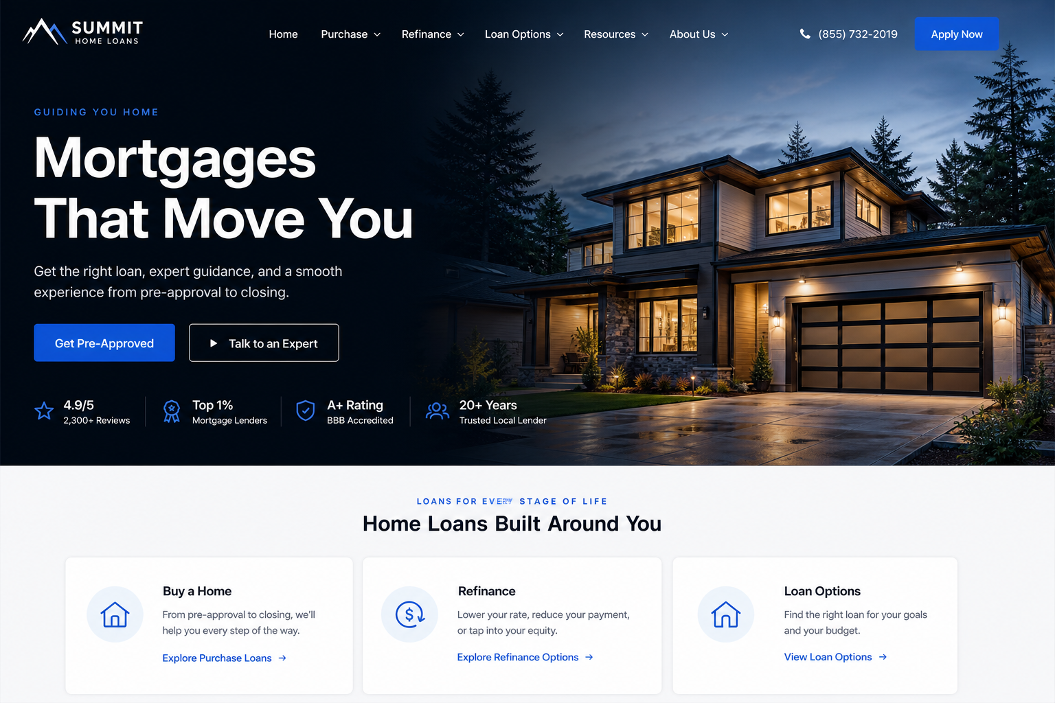 Lantern Mortgage / Loans — Mortgage / Loans website template