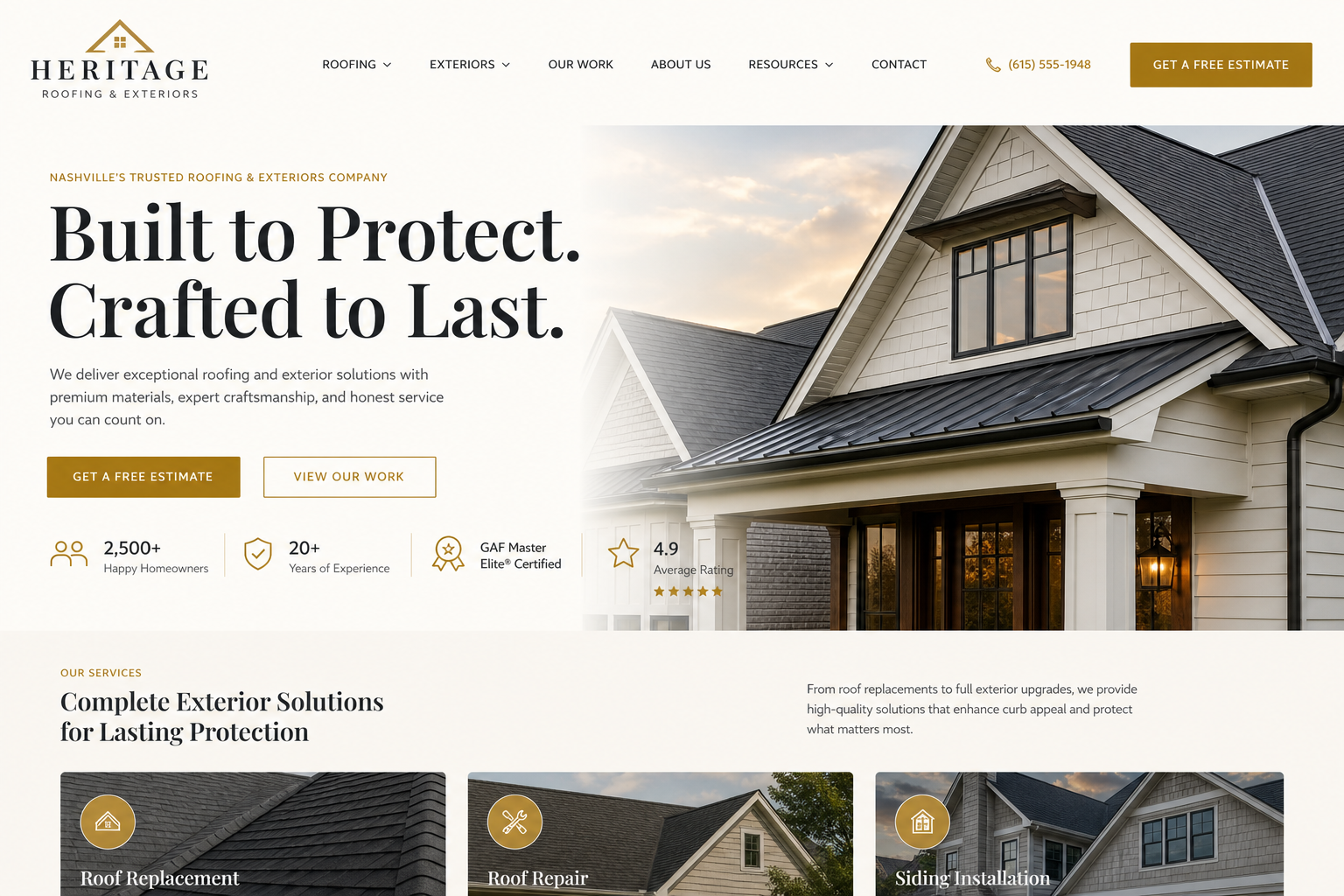 Maven Roofing — Roofing website template