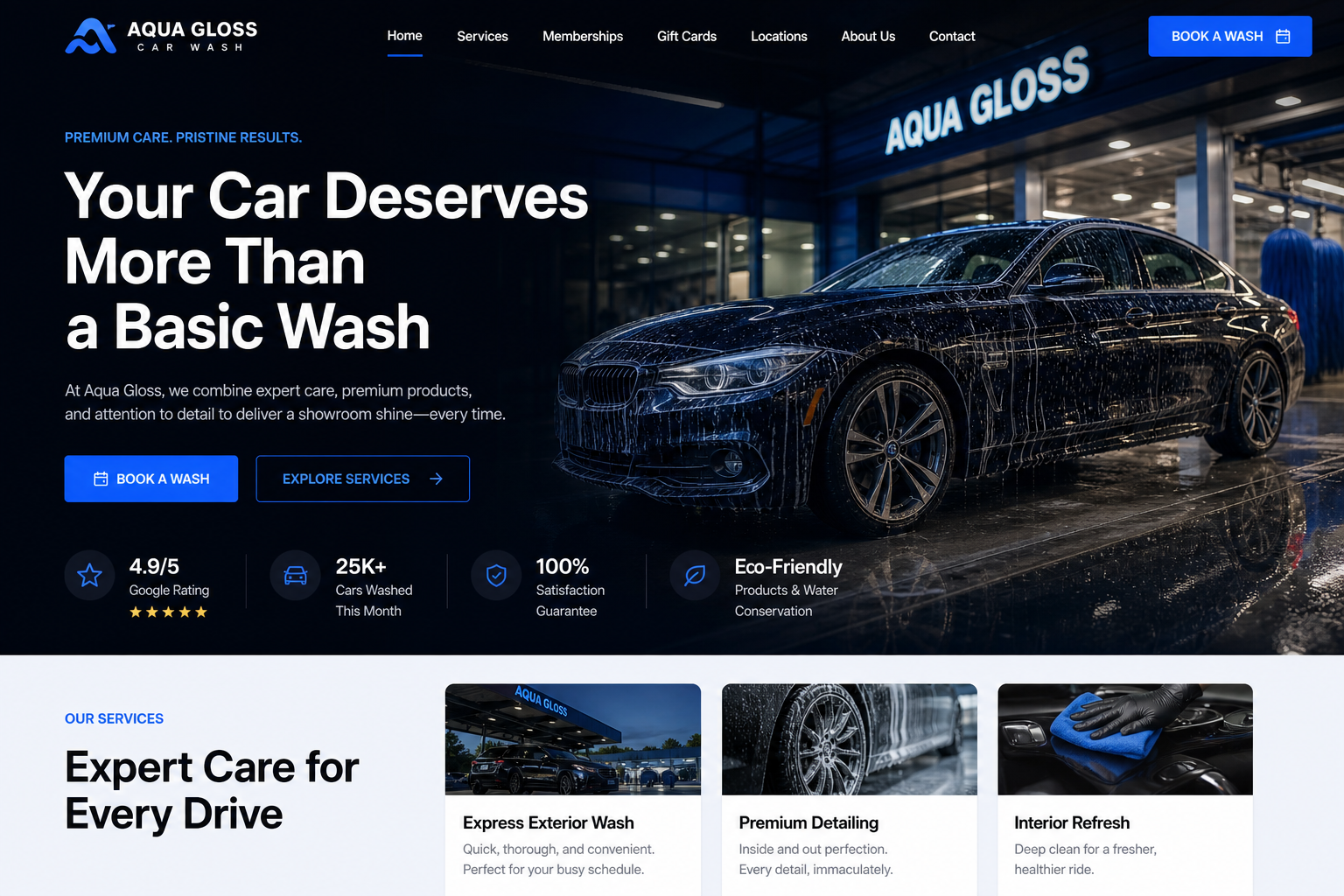 Heritage Car Wash — Car Wash website template