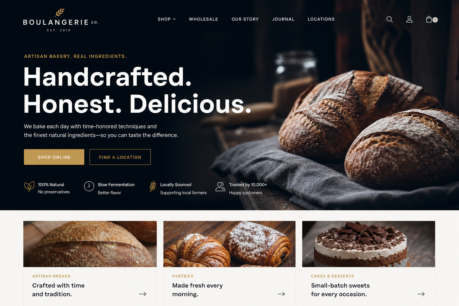 Pulse Bakery — Bakery website template