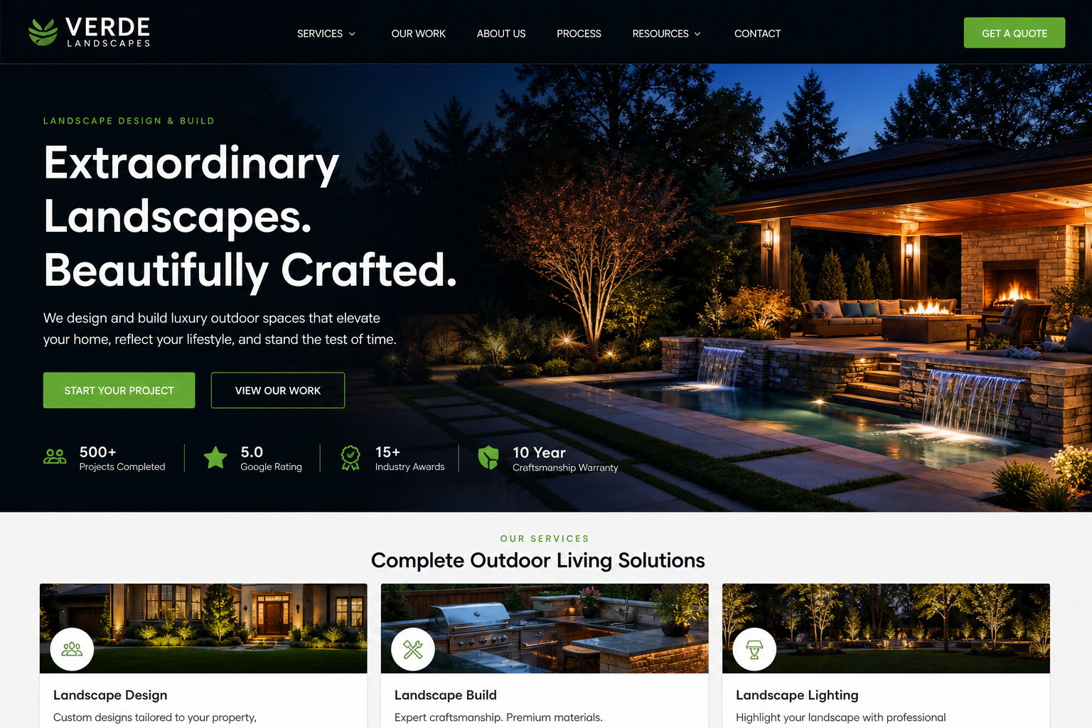 Folio Landscaping — Landscaping website template