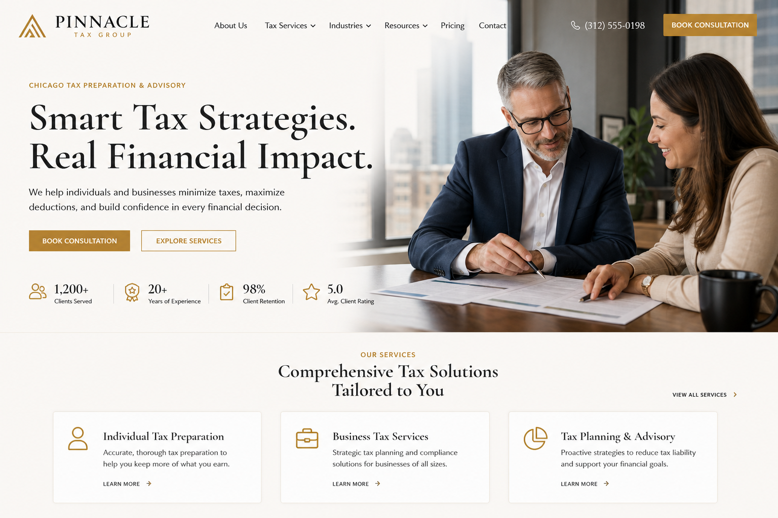 Outpost Tax Preparation — Tax Preparation website template