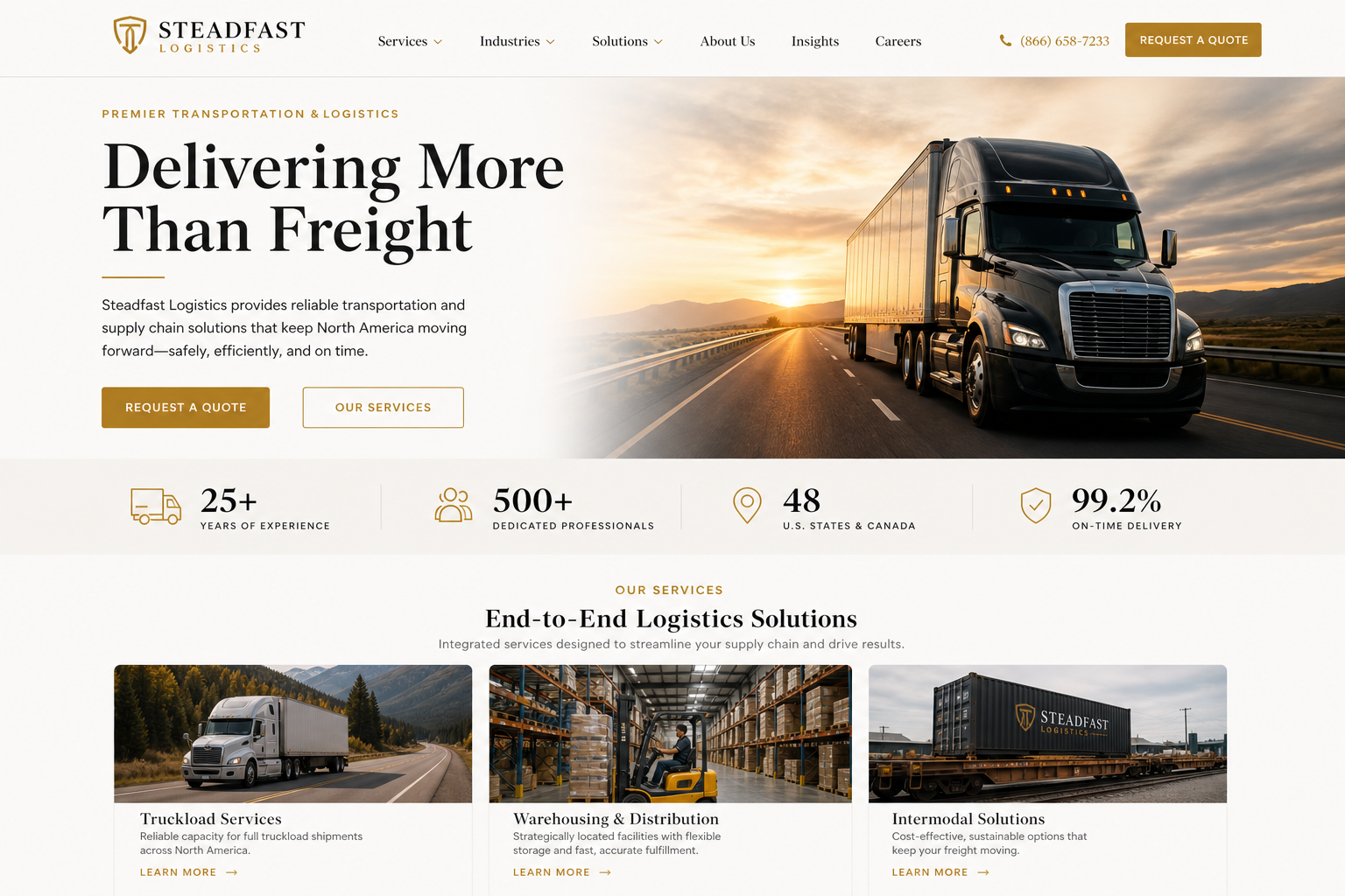 Trucking & Logistics website template