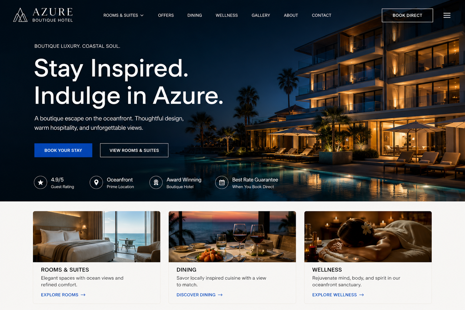 Range Hotel / Motel — Hotel / Motel website template