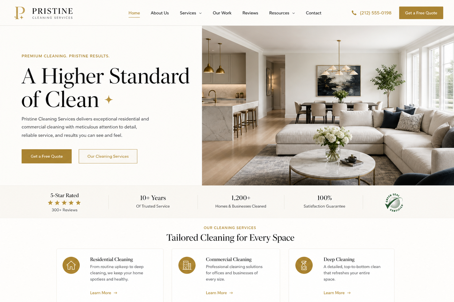 Crown Cleaning Service — Cleaning Service website template