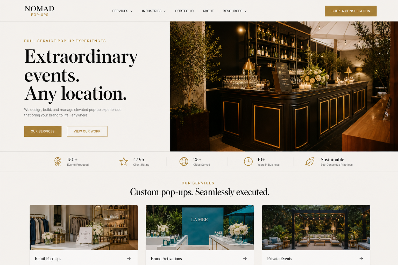 South Vendor / Pop-up — Vendor / Pop-up website template
