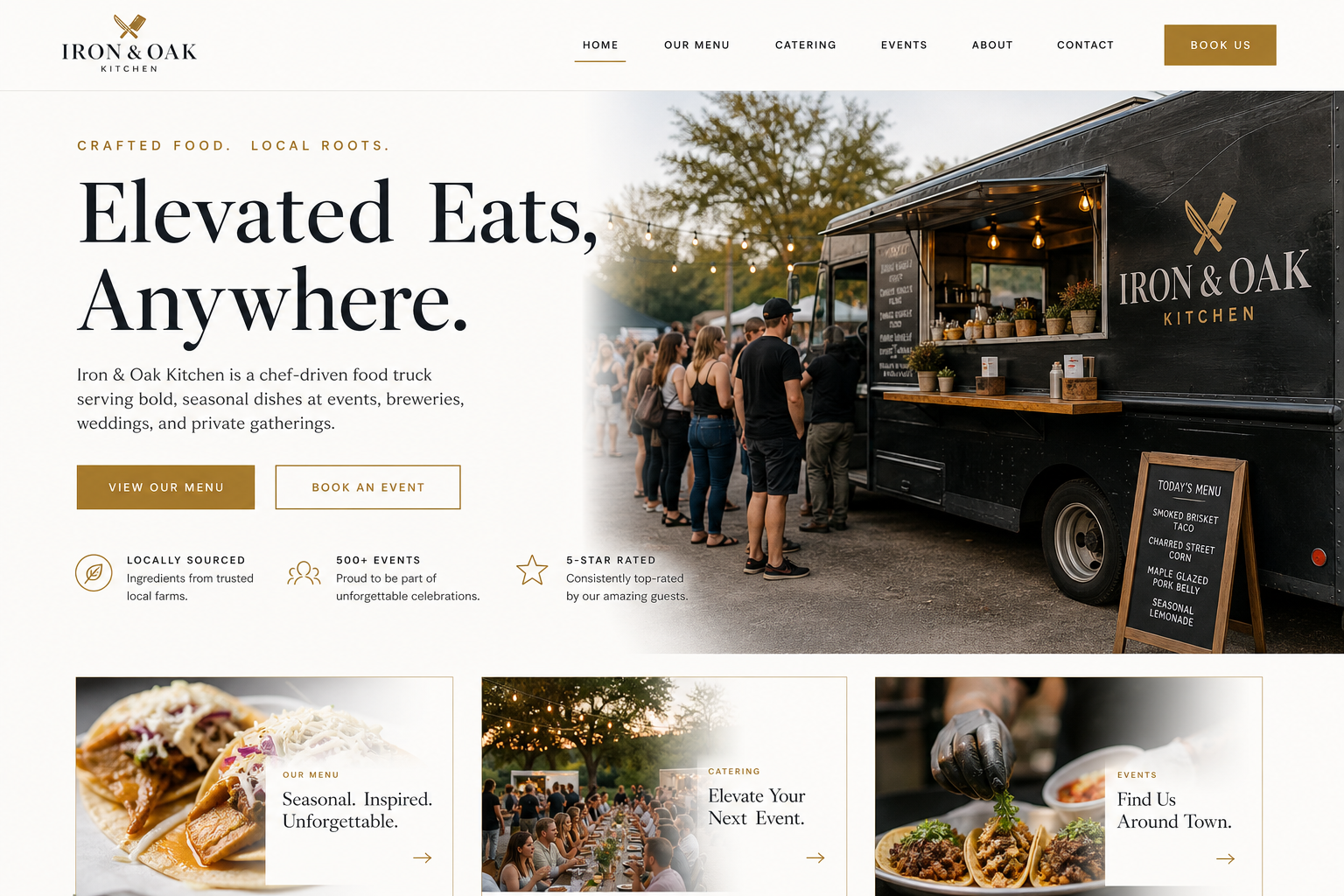 Brew Food Truck — Food Truck website template