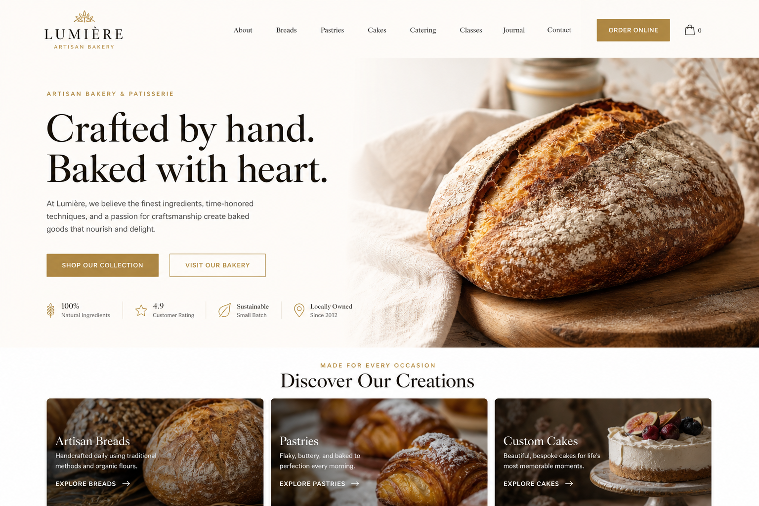 Mainstreet Bakery — Bakery website template
