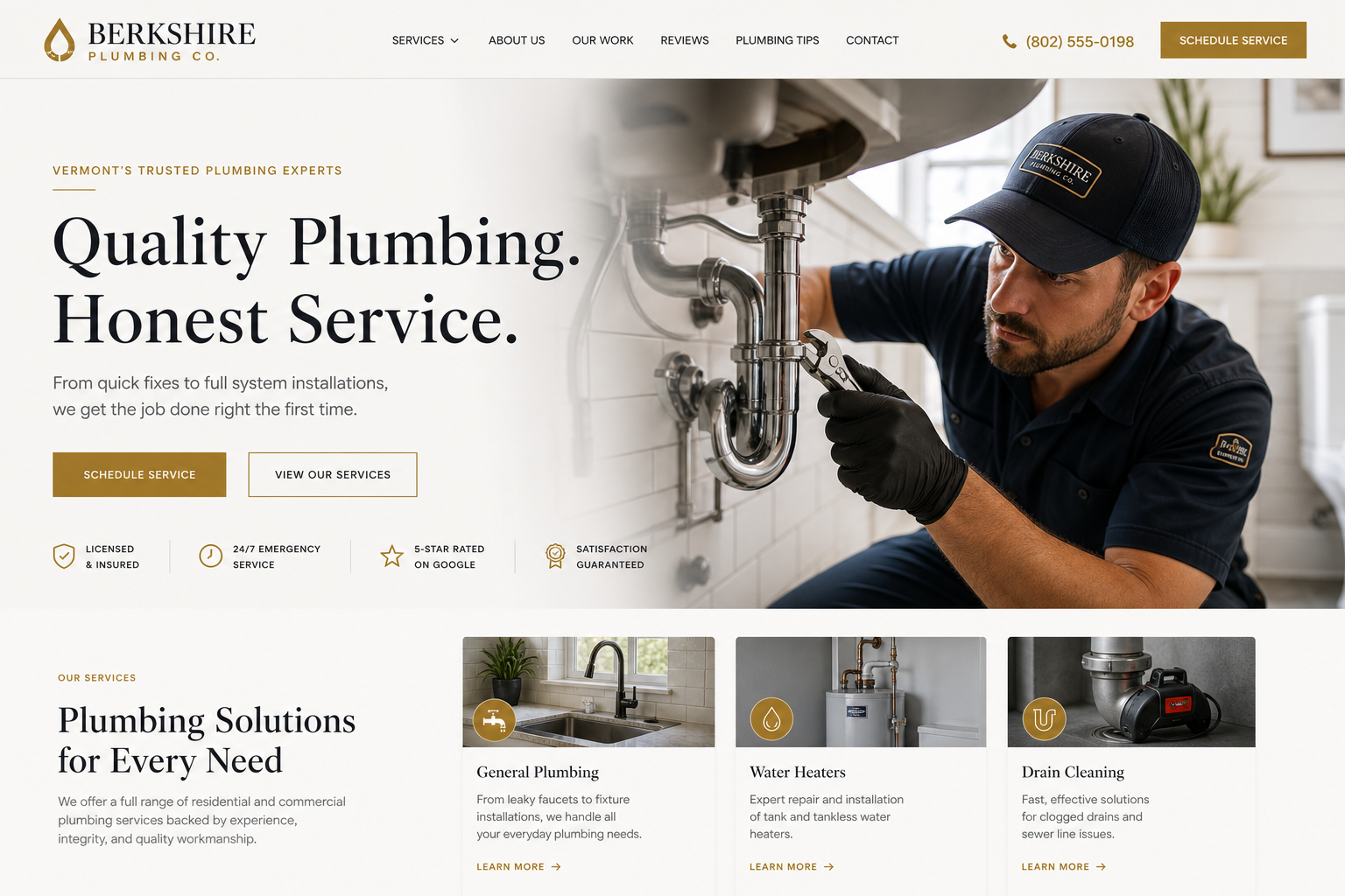 Olive Plumber — Plumber website template